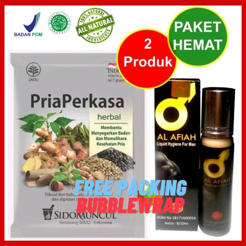 JAMU PRIA PERKASA SIDOMUNCUL & AL AFIAH LIQUID | PAKET OBAT PRIA LOYO AGAR JADI KUAT