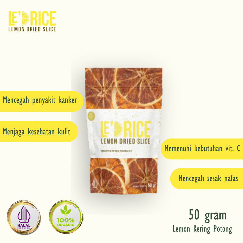 

Lemon Kering Organik Potong Le'Drice 50 gram