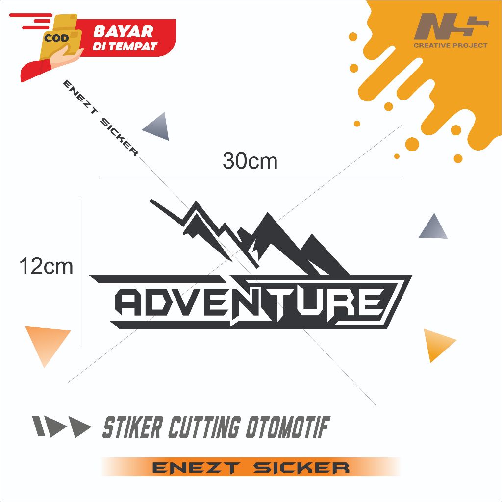 STIKER ADVENTURE CUTTING STIKER STIKER MOTOR STIKER MOBIL