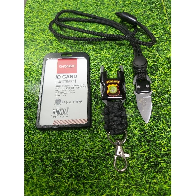 

tali lanyard tactical id card holder custom logo polda mini knife