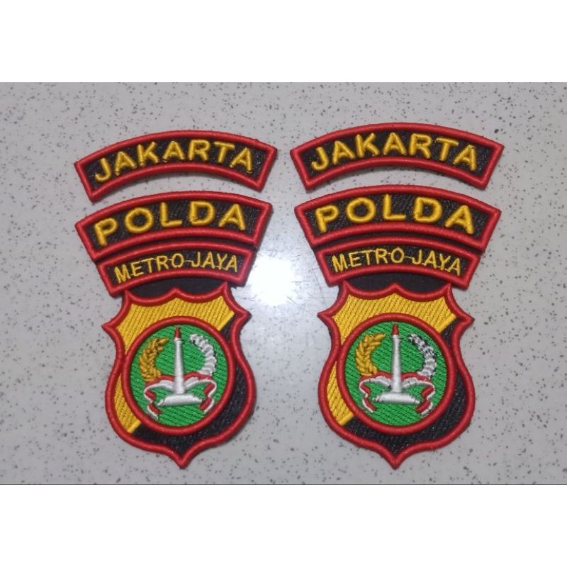 Logo Polda metro jaya/bordiran timbul