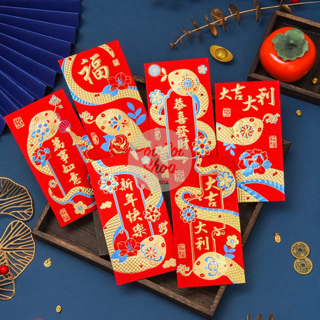 

Angpao Imlek Ular 2025 Angpau Panjang Glitter Biru HJ 3D Shio Ular Grosir Snake Timbul 2025 Hongbao Grosir Murah isi 6 pcs Tebal Grosir Motif Karakter Berkualitas Bahan Terbaik