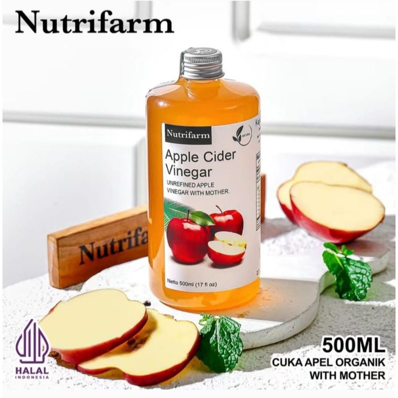 

NUTRIFARM CUKA APEL 500ML WITH MOTHER CUKA APEL 500 ML organik