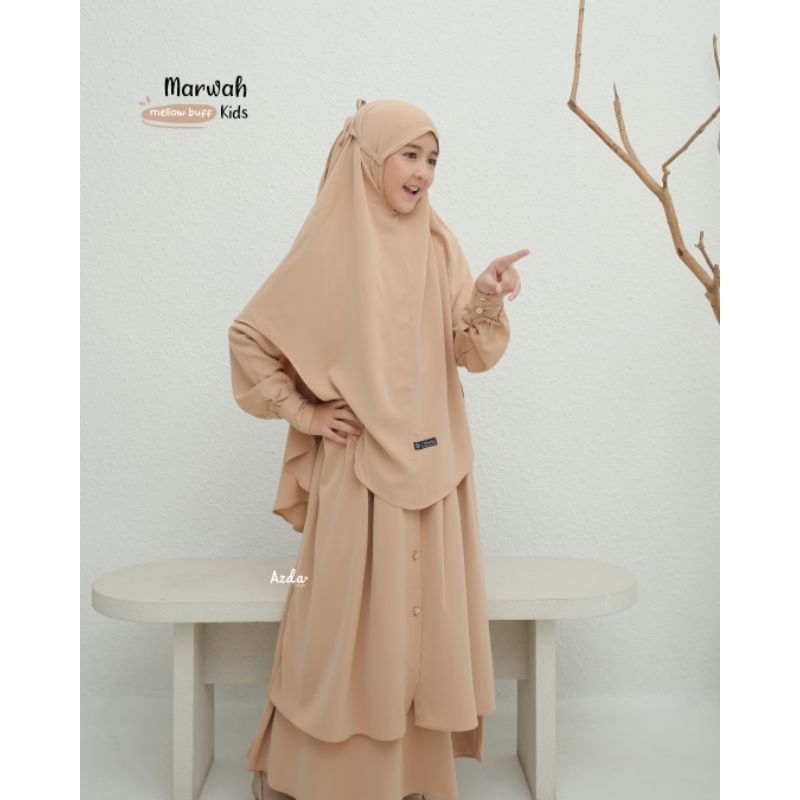 MARWAH KIDS GAMIS ANAK SET KHIMAR SYARI BY AZDA (BISA COD)