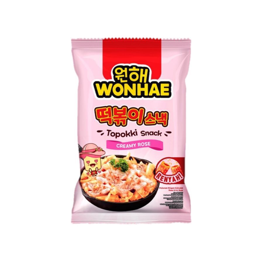 

Wonhae Topokki Creamy Rose Stick Snacks 80gram