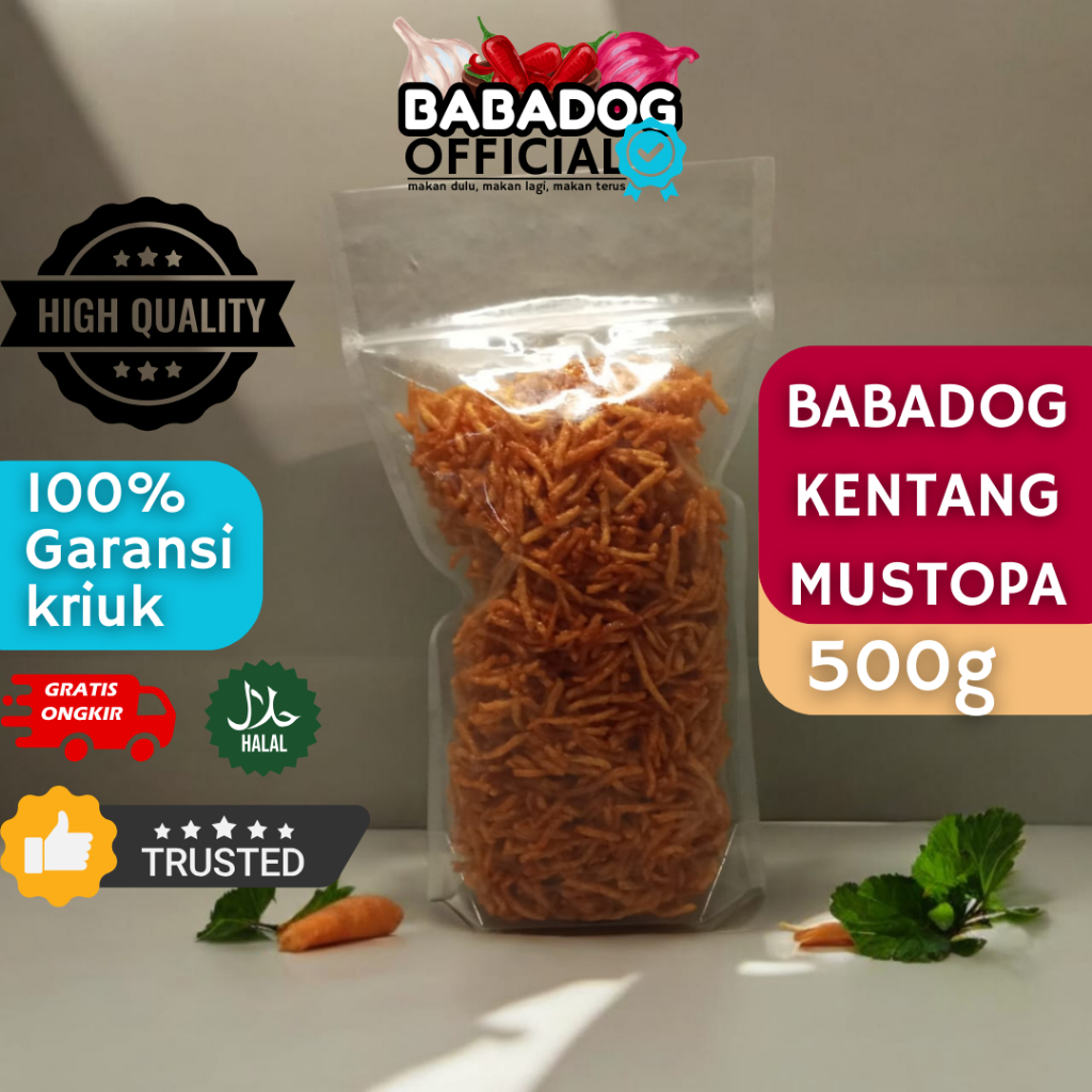 

SNACK CAMILAN KENTANG OLAHAN KENTANG MUSTOPA 500gr BABADOG OFFICIAL PEDAS MANIS GURIH NAGIH