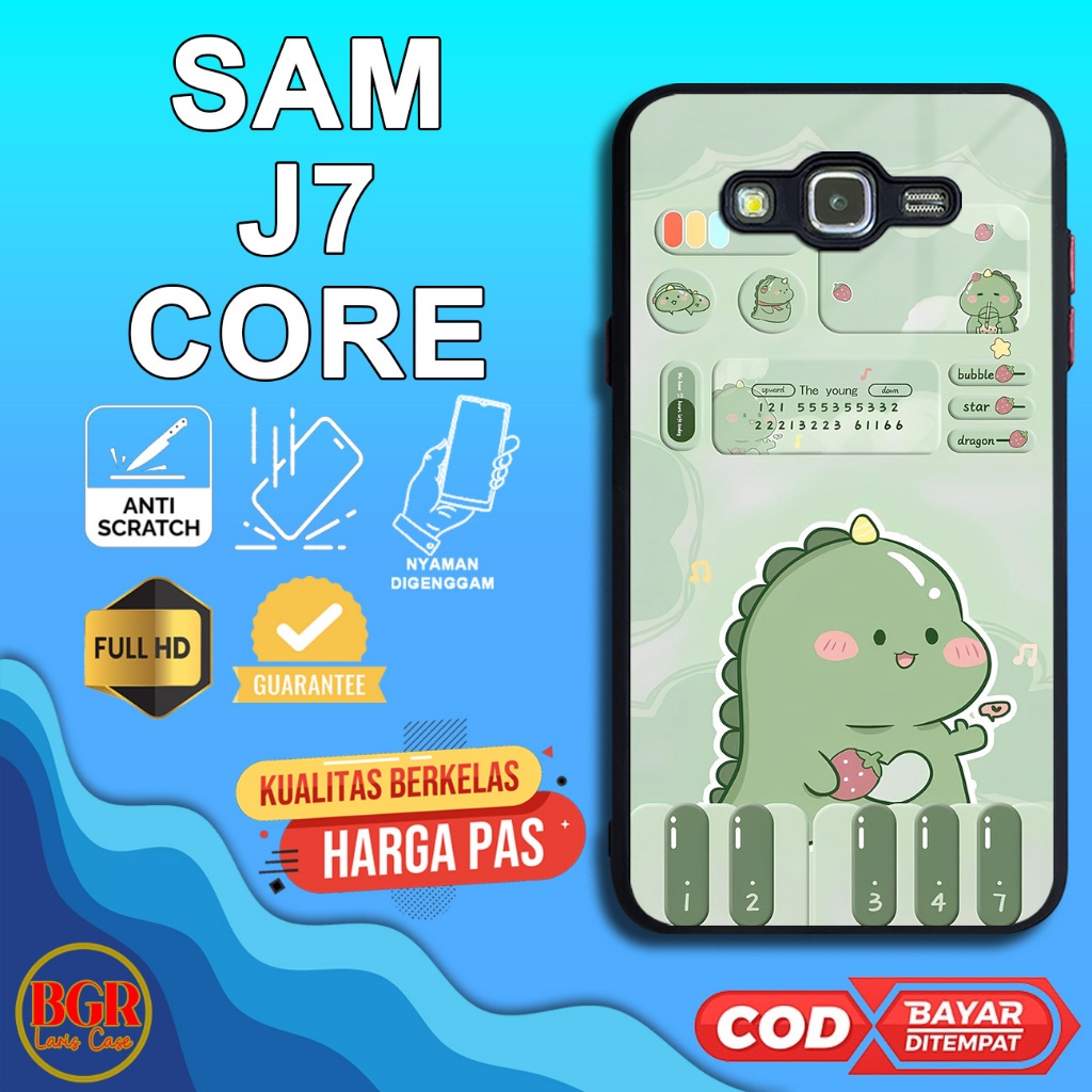 Case Samsung J7 Core Terbaru [Dino] Hardcase Softcase Glossy Bgrlariscase Case Samsung J7 Core