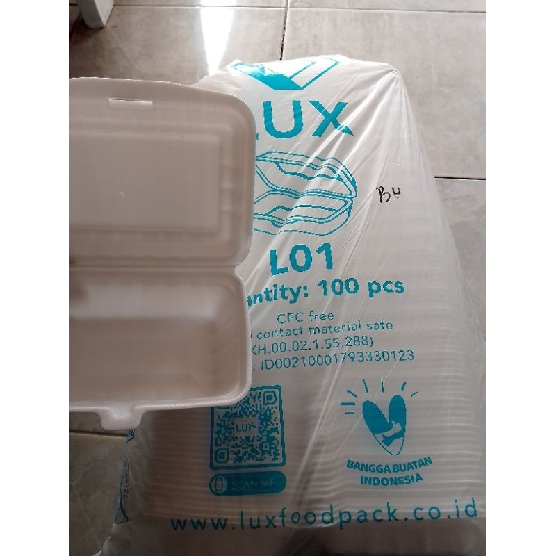styrofoam makanan LUX L01 (((MOHON BACA DESKRIPSI DULU SEBELUM CHECK OUT / CO)))