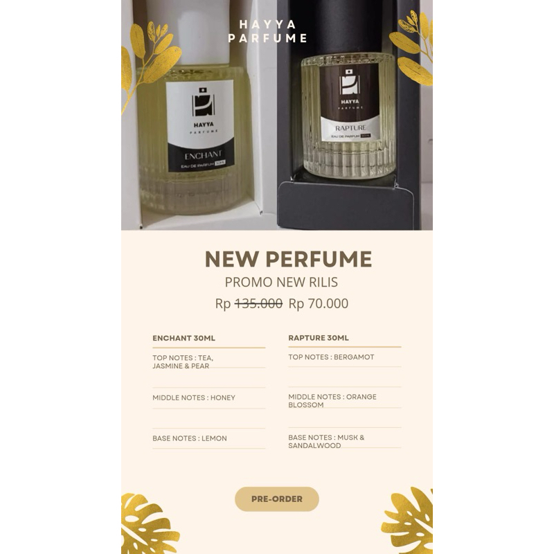 parfume pria, parfume wanita, eau de parfume, HayyaParfume