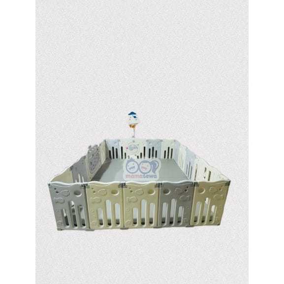 Lumba Ocean Fence 14+3 Kotak With Playmat Full Grey by Mamasewa