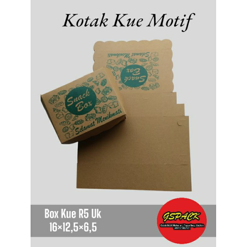 

Kardus Kue Box Kue Motif Snack Box UK R5 16×12,5×6,5