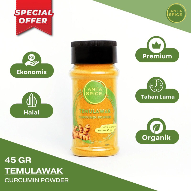 

Temulawak Bubuk / Curcumin Powder / Ground Curcumin 45 Gr