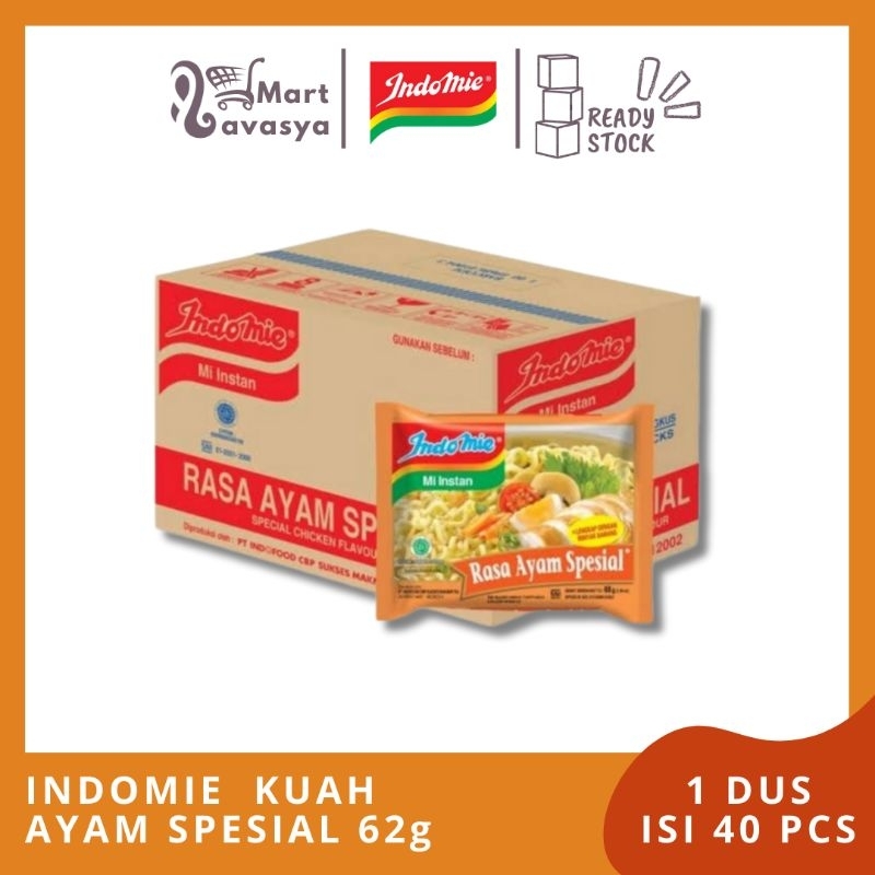 

INDOMIE KUAH AYAM SPESIAL 62g - 1 DUS ISI 40 PCS - KOTA BANDUNG - LAVASYA MART