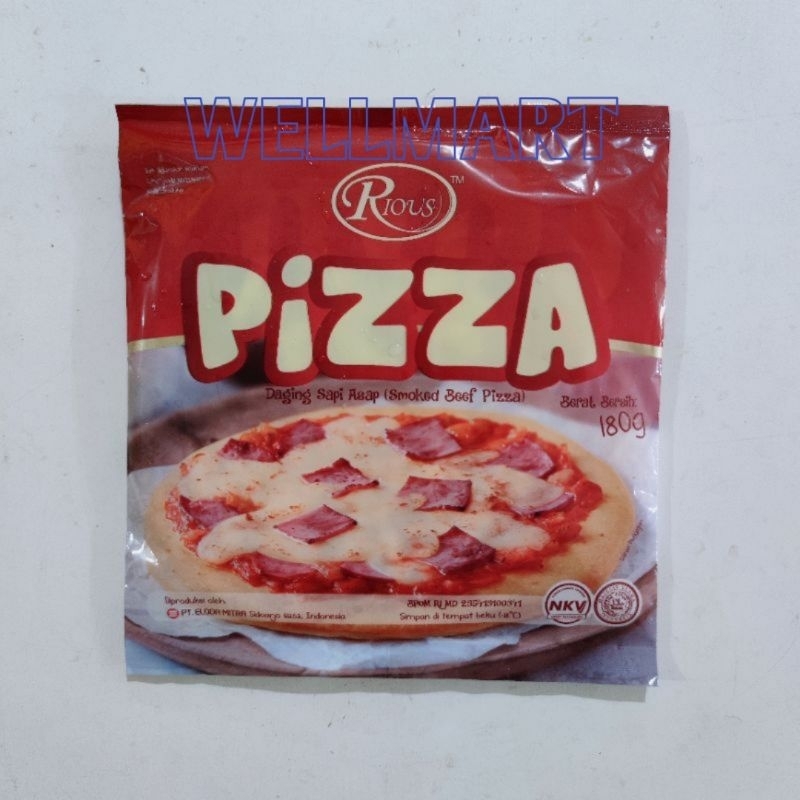 

Rious Pizza Daging Sapi Asap 180gr Smoked Beef Pizza