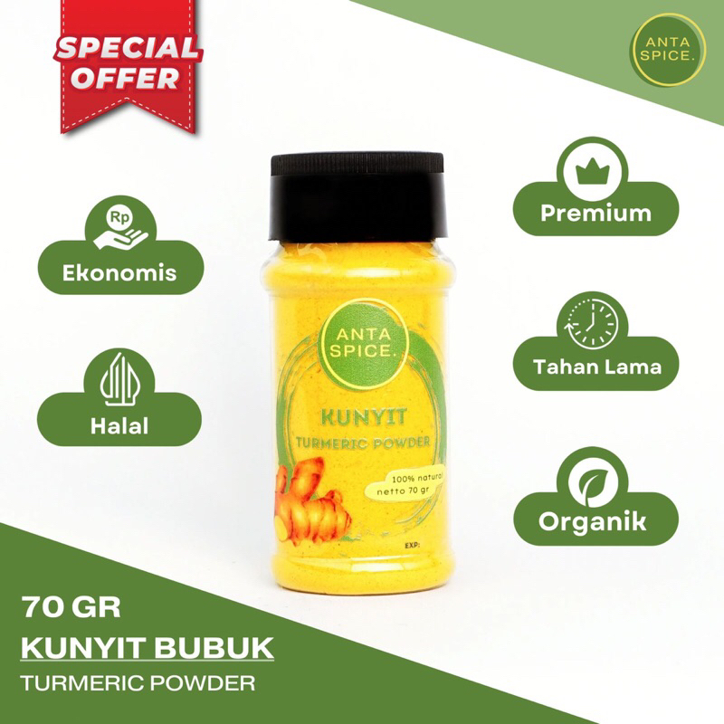 

Kunyit Bubuk / Turmeric Powder / Ground Turmeric 70 Gr
