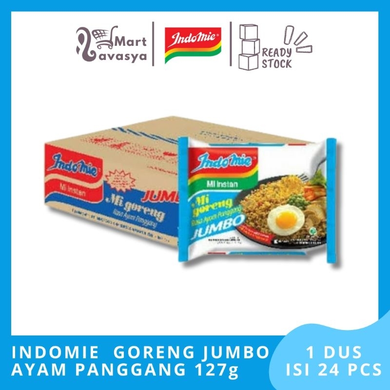 

INDOMIE GORENG JUMBO AYAM PANGGANG 127g - 1 DUS ISI 24 PCS - KOTA BANDUNG - LAVASYA MART