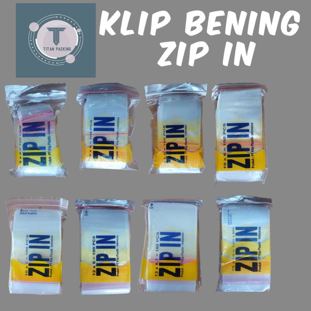 PLASTIK KLIP OBAT ZIPLOCK / KLIP OBAT BENING 15 X 10