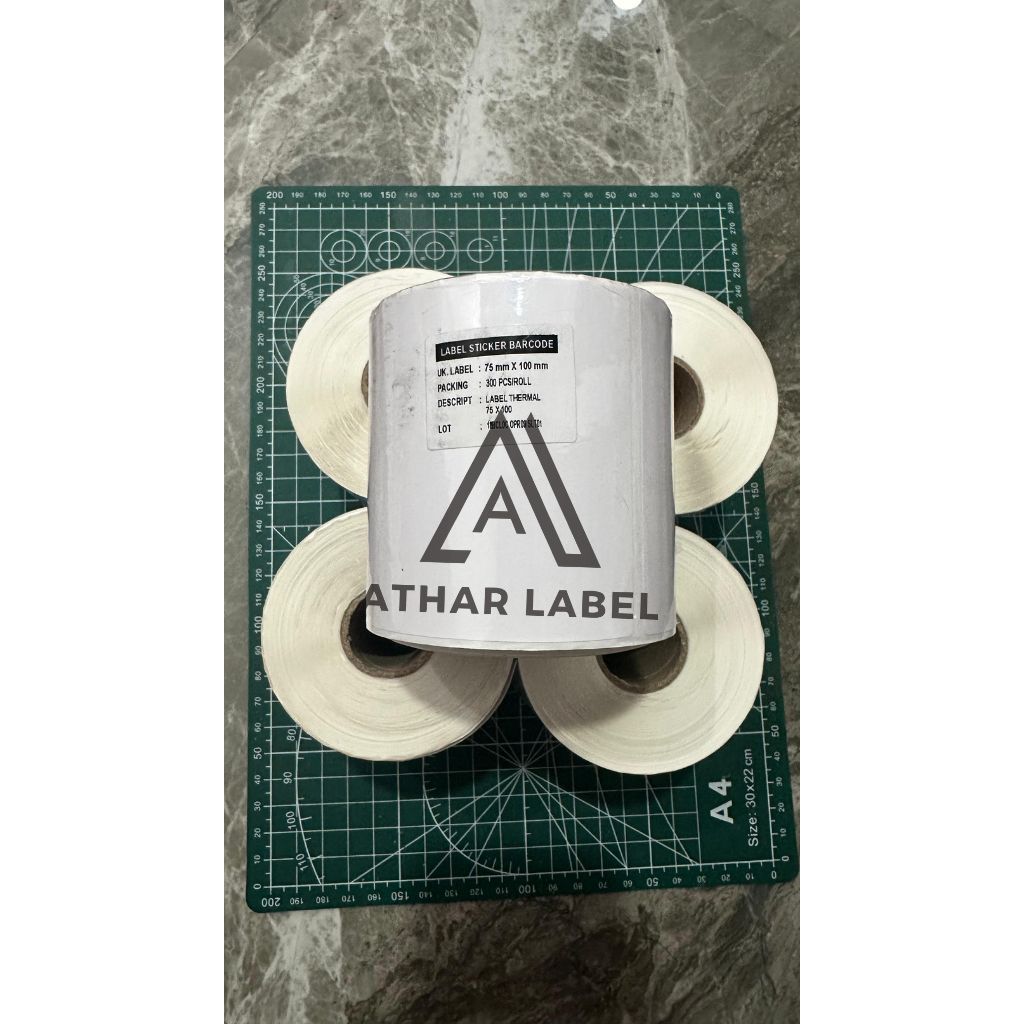 

STICKER LABEL BARCODE THERMAL UK 75X100 MM 1LINE | UK 75x100 MM 1 LINE THERMAL 1 LINE UK 75X100 MM | THERMAL PUTIH UK75X10 MM | LABEL BARCODE THERMAL WHITE SIZE'' 75X100MM