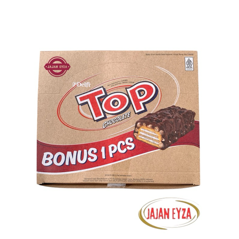 

delfi top chocolate 1 box isi 12 / top milk chocolate caramel / delfi top chocolate wafer