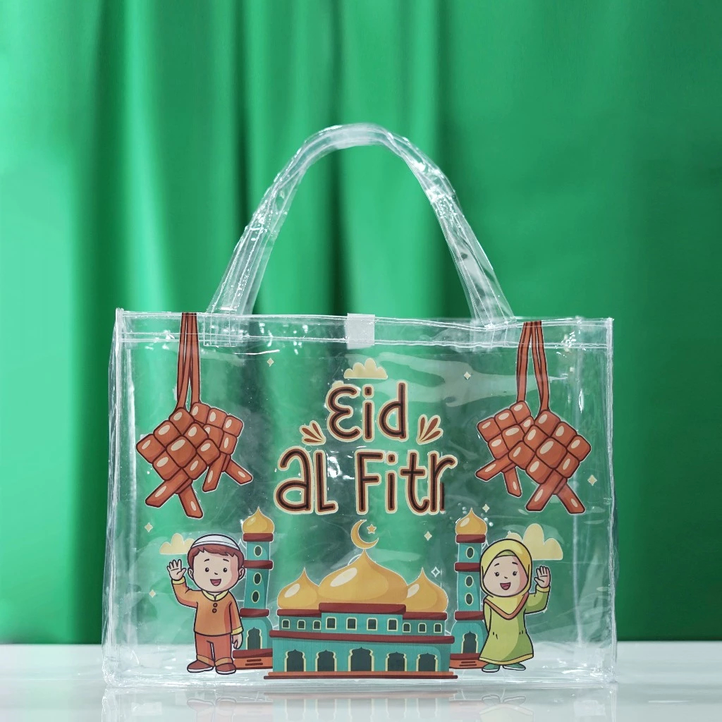 

Tas Souvenir Lebaran Mika Transparan Hampers Nastar Parcel Lebaran Eid Al Fitri Paper Bag Jumbo