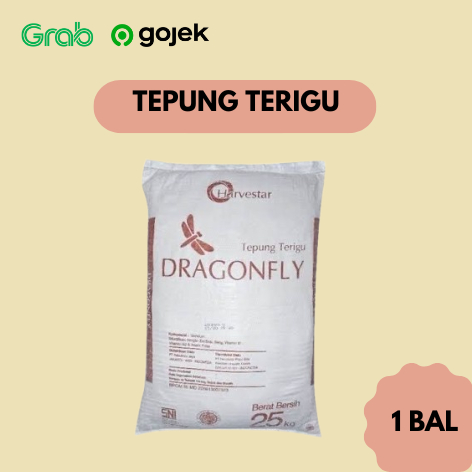 

Tepung Terigu Dragonfly 500 Gram - 40 Pcs (1 Bal)