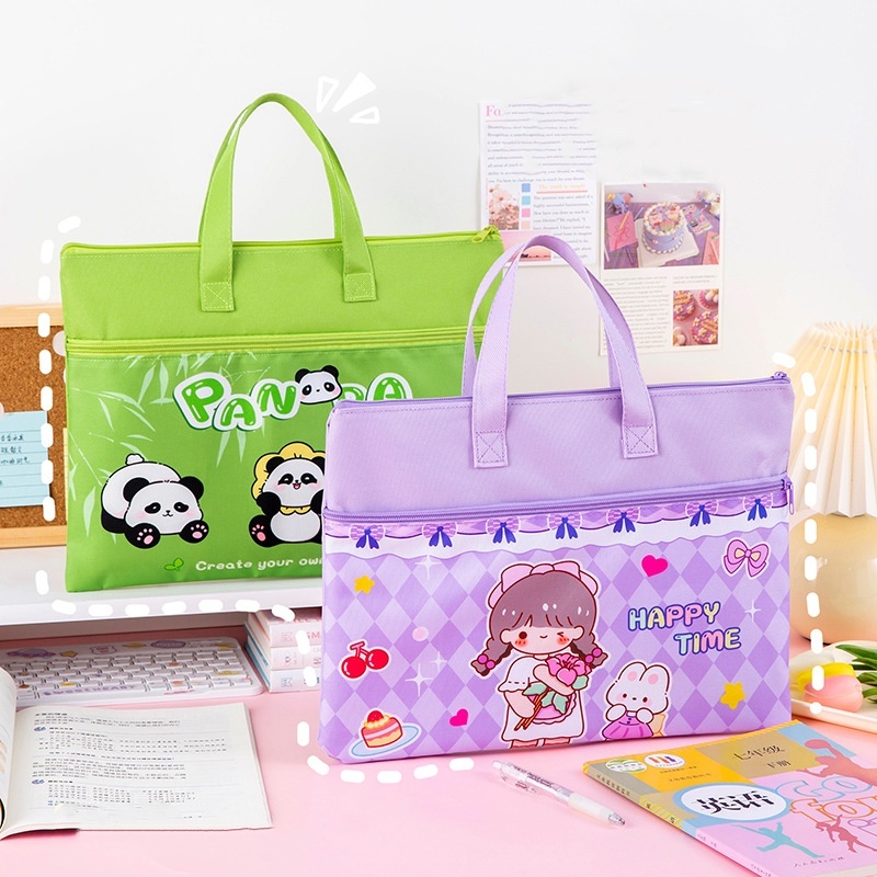 TAS FOLDER DOKUMEN KARAKTER KARTUN /TAS LES ANAK A4 ANTI AIR /TAS BELAJAR MAP WATERPROOF /TAS KURSUS