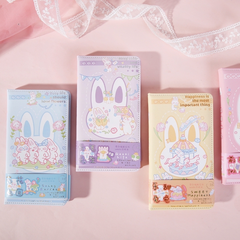 

Notebook Cover Kulit PU Kartun Buku Catatan Karakter Kelinci Lucu Buku Tulis Harian Utk Jurnal Diary Scrapbook
