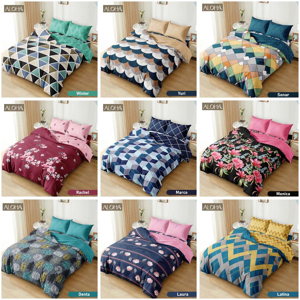 Bedcover Aloha King Ukuran 180x200cm / Bedcover Set