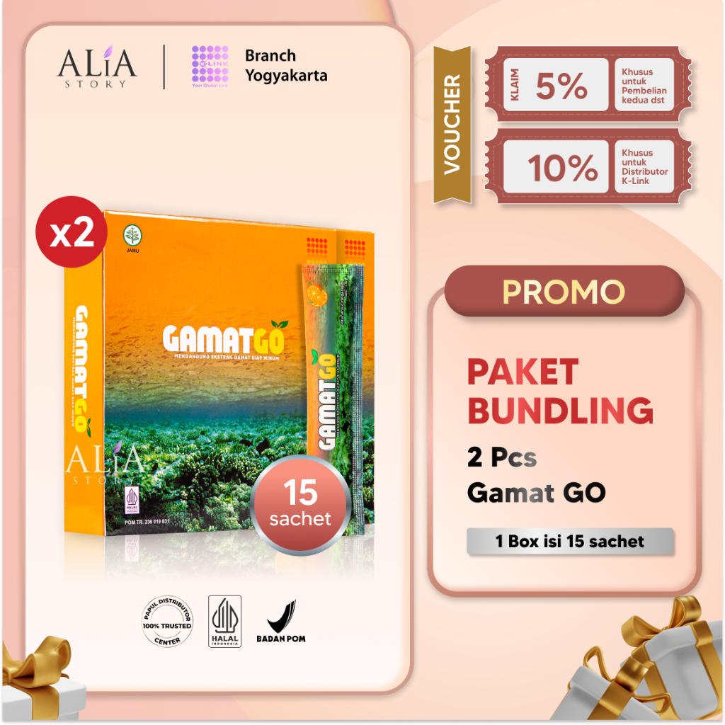 [PAKET HEMAT] 2 Box Gamat GO Penerus Gamat Emulsion Premium (2 Box isi 30 Sachet) Membantu Regeneras
