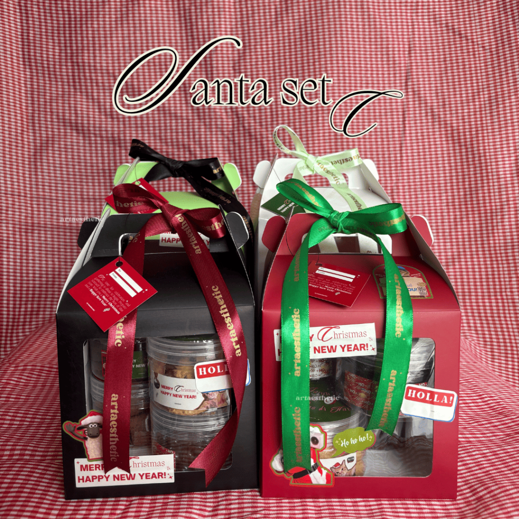 

[Santa Set C Full Package] Small Giftbox | SnackBox | Christmas and Happy New Year Hampers | Hampers Natal dan Tahun Baru by artaesthetic