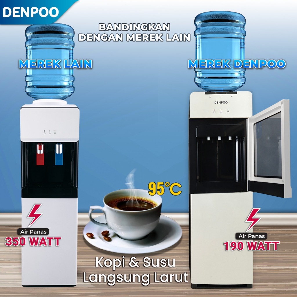 Denpoo Dispenser Galon Atas Bagian Bawah Kulkas DDL 206