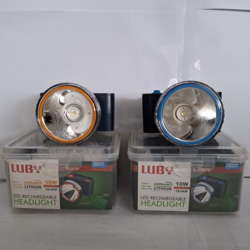 Headlamp atau Senter Kepala Luby tipe L-2897- Senter Kepala Luby tipe L-2897L-10Watt-Cahaya Putih-/k
