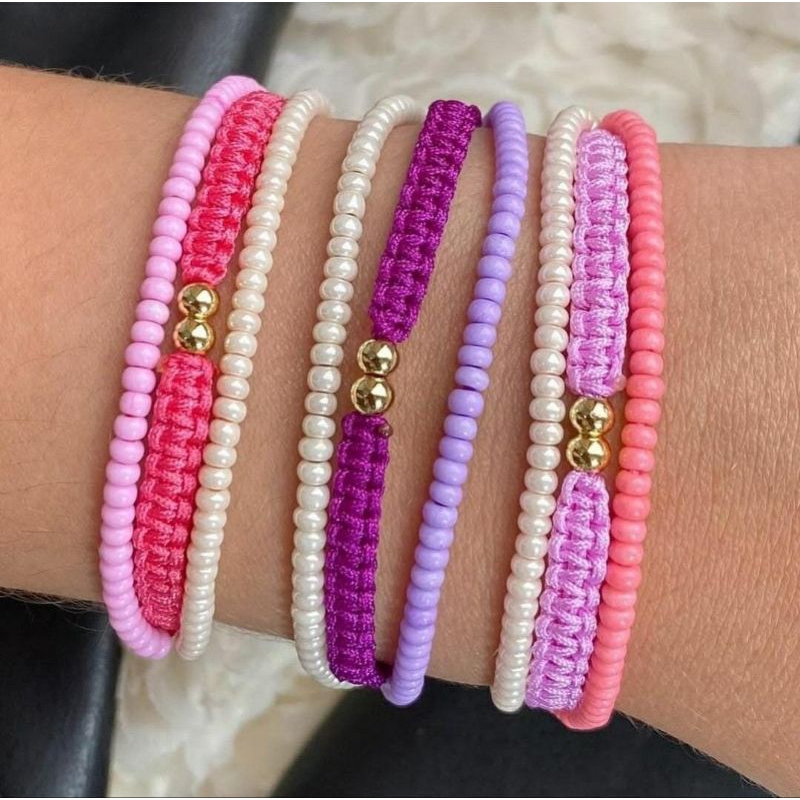 Gelang Tali Kur Macrame Manik