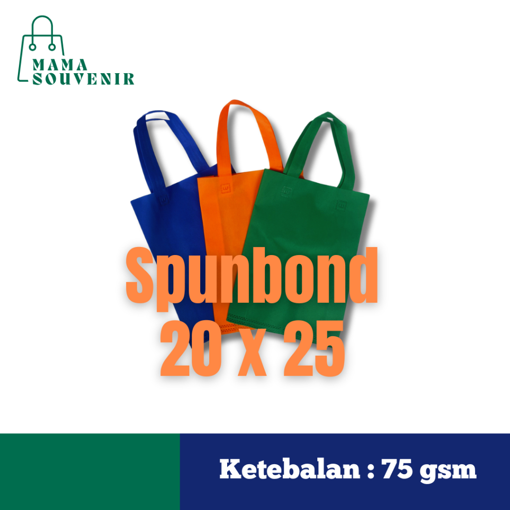 

12 pcs - Tote Goodie Bag Spunbond 20 x 25 x 8 (Tas souvenir/promosi/ultah/hajatan/lebaran)