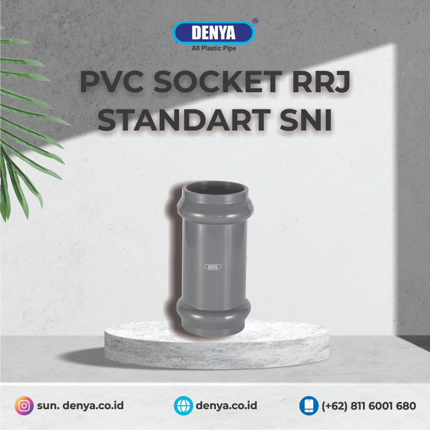 Denya PVC Fitting Double Socket/ Penyambung Pipa Standard SNI RRJ Ukuran 315mm (12 Inch)