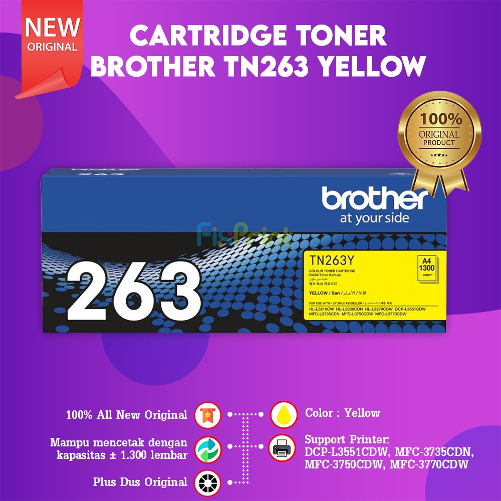 FixPrint Cartridge Original Brother Toner TN263 TN267 DCP-L3551CDW MFC-3735CDN MFC-3750CDW MFC-3770C