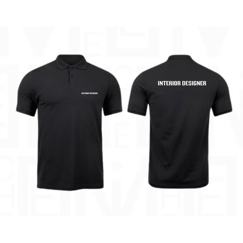 KAOS POLO HITAM INTERIOR DESIGNER