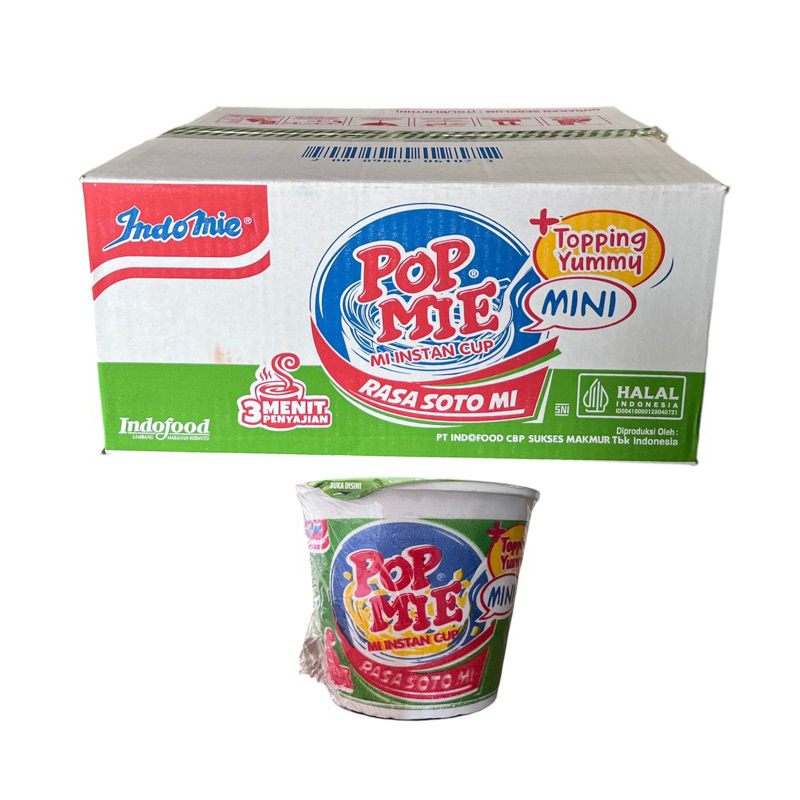 

1 ctn - Pop Mie Mini Rasa Soto ( 1 Dus isi 24 pcs )