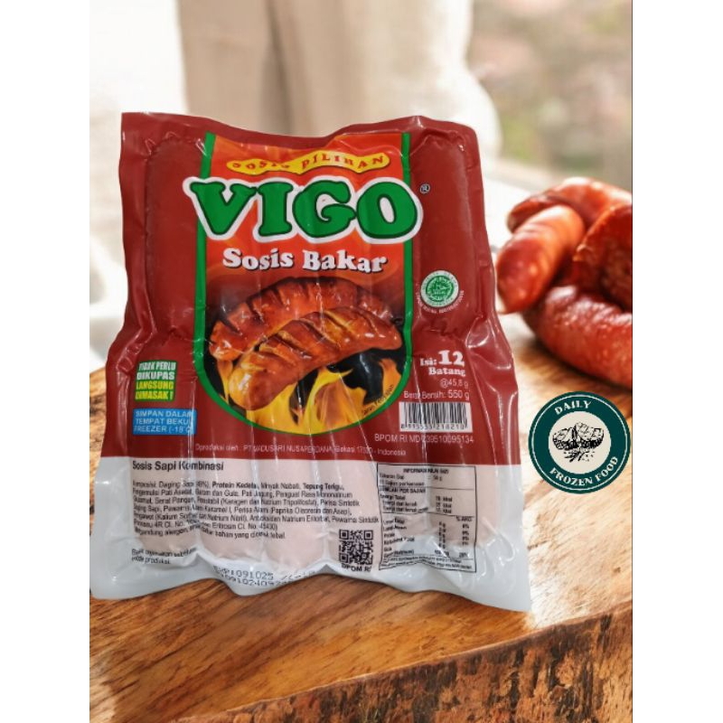 

Vigo Sosis Sapi Bakar Kombinasi 550gr /Vigo Sosis /Vigo /Sosis Sapi / Sosis Bakar