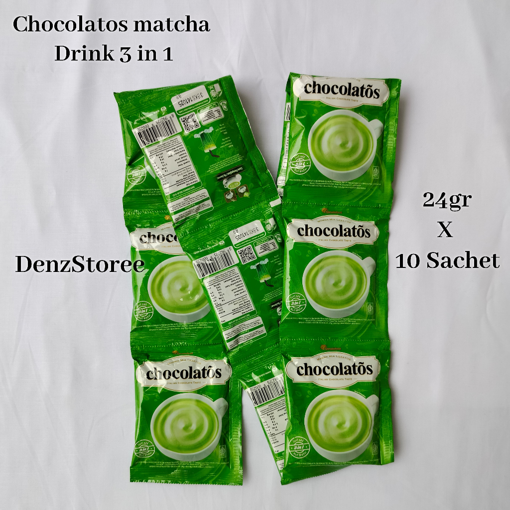 

Chocolatos Matcha Drink 3-in-1 / 24gr x 10 Sachet / 1 Renceng ISI 10