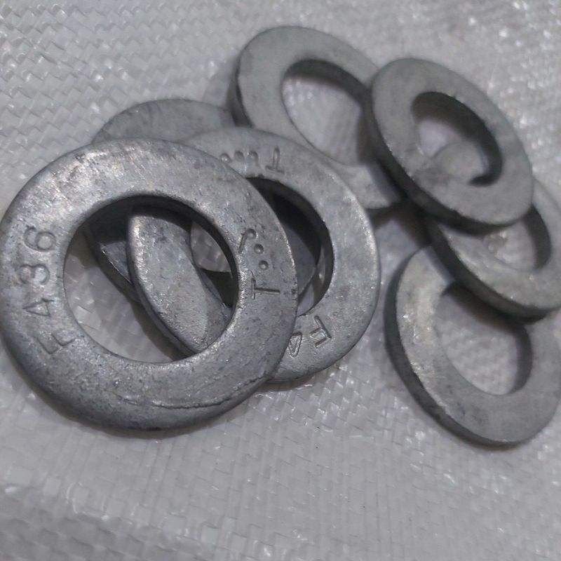 Ring Plat Baja Hotdip M24 dan M22 Marking F436 Tebal 4mm Washer Plate Hotdip Galvanize M22 dan M24 M
