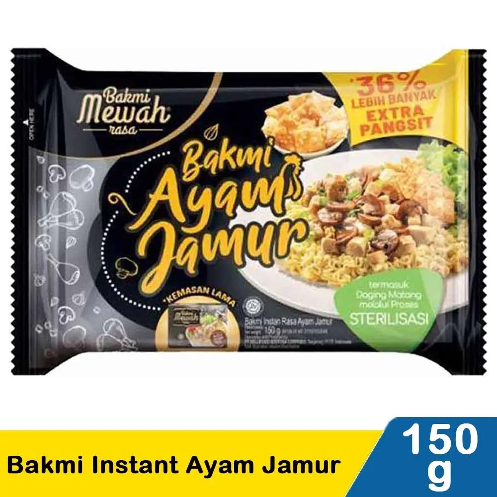 

Bakmi Mewah dengan DAGING AYAM PILIHAN MIE INSTAN GORENG EXTRA PANGSIT RASA BAKMI AYAM JAMUR 150gr