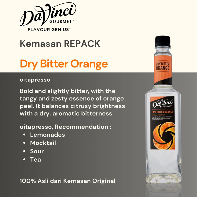 

REPACK - Davinci Dry Bitter Orange Syrup [30, 50, 100] g