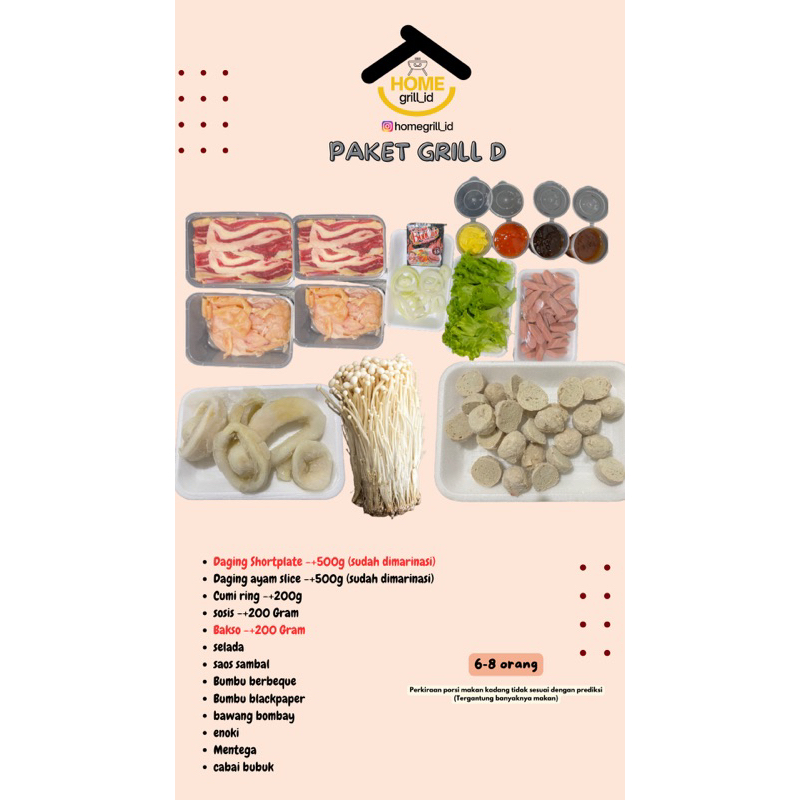 

PAKET GRILL D (KHUSUS GOSEND) / bahan grill / ngegrill