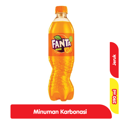 

Fanta Minuman Soda Rasa Stroberi / Jeruk / Anggur botol 390 ml