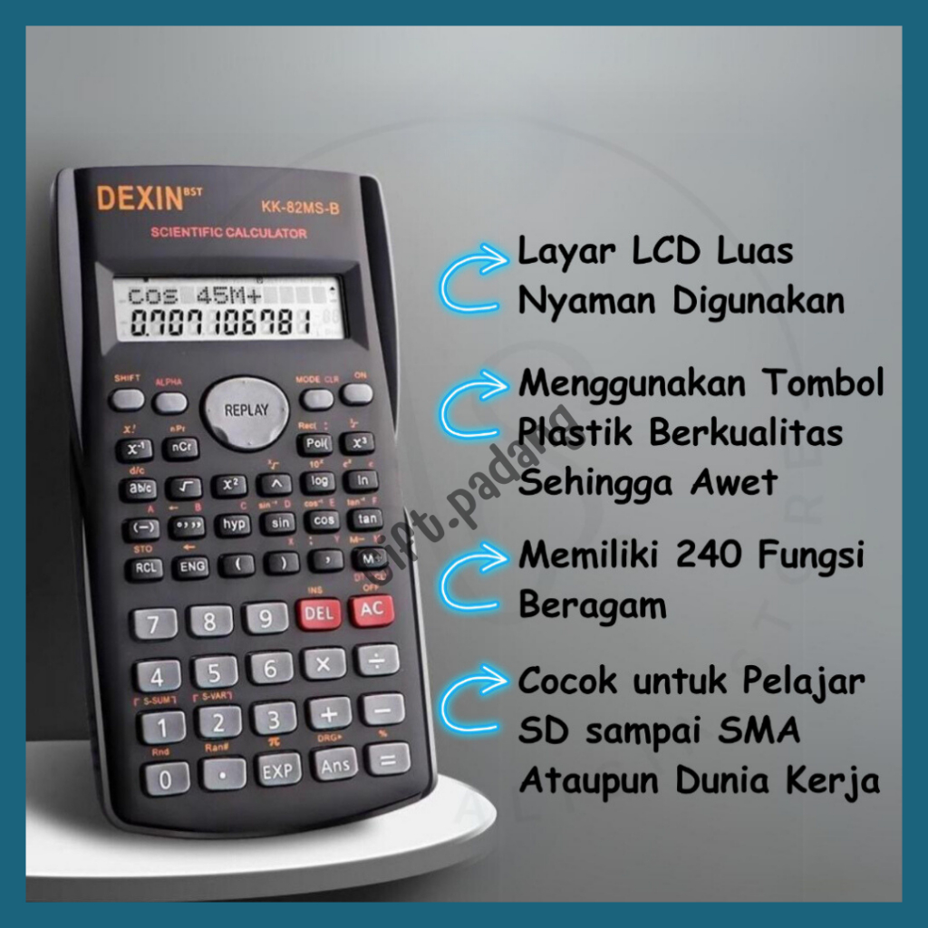 

AS Kalkulator Sekolah Scientific Warna 12 Digit 240 Fungsi Kalkulator Saintifik SinCosTan Math