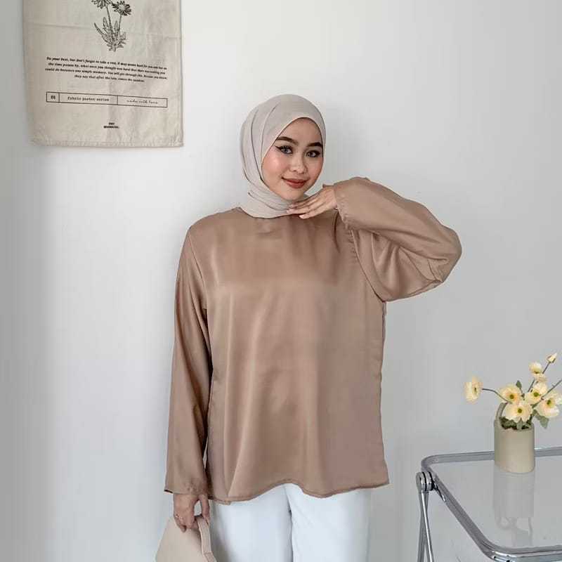 (COD) inner satin dalaman kebaya lengan panjang