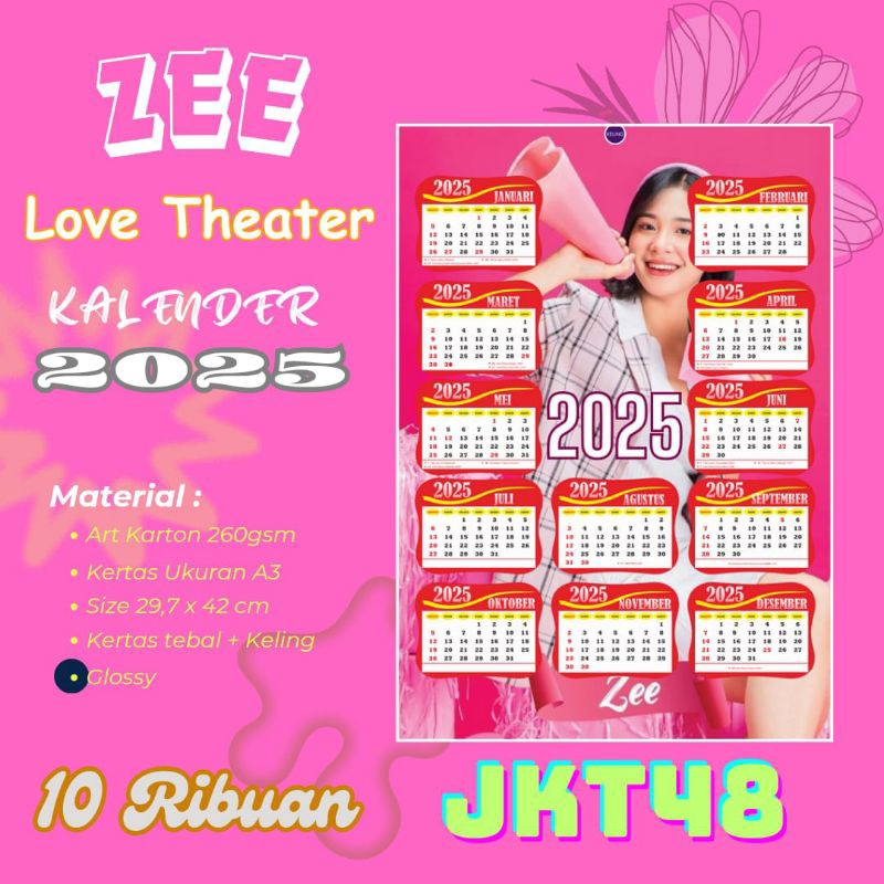 

Kalender JKT48 Tema Love Theater Edisi ZEE 10Ribuan