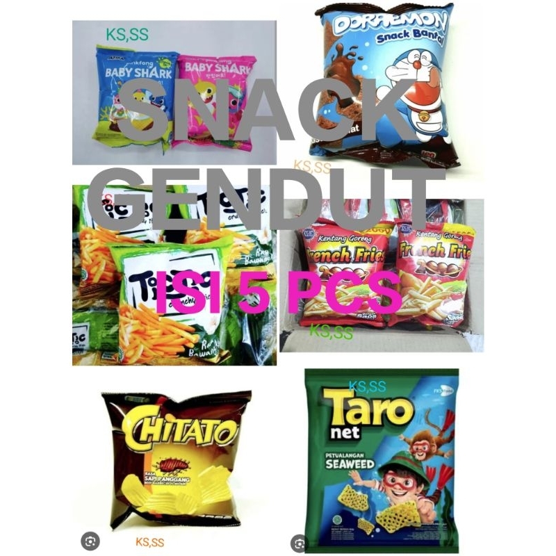 

SS - Aneka Snack Gendut 5Pcs / Chitato / Jetz /Chuba / French Frise
