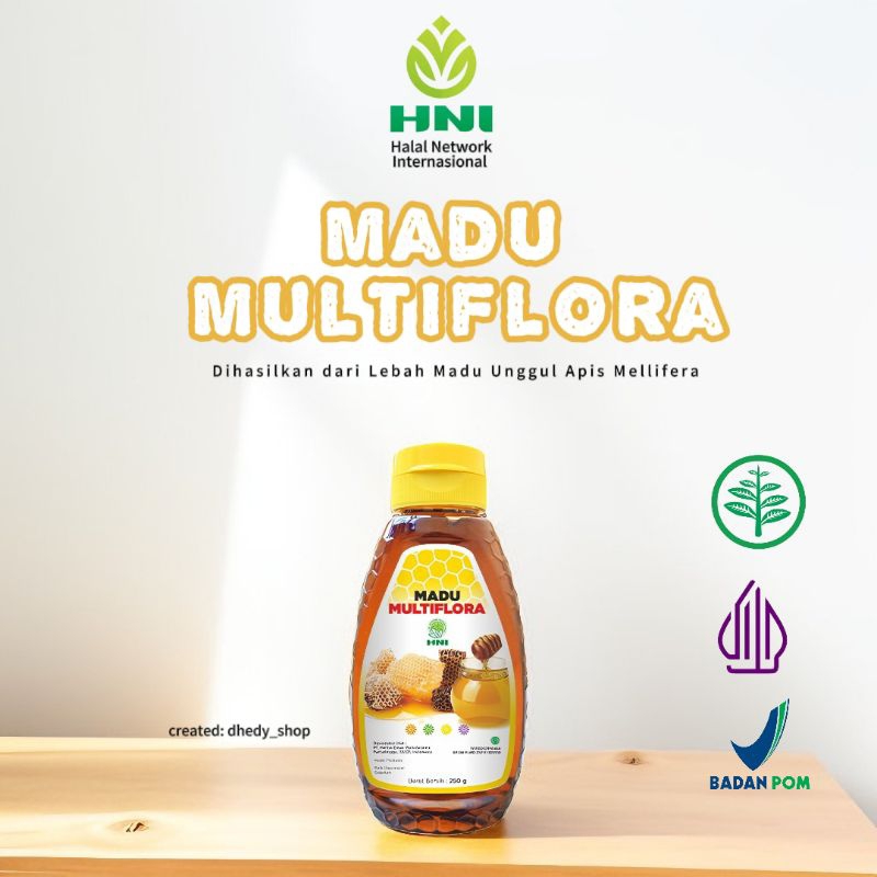 

HNI MADU MULTIFLORA HPAI MADU KESEHATAN 250 ml